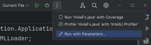 Run with Parameters